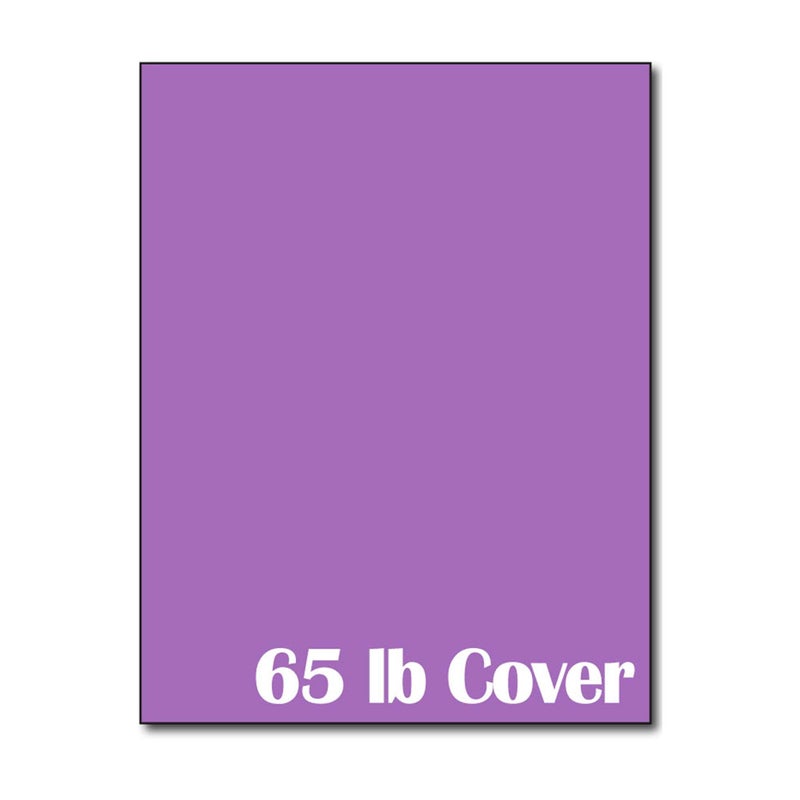 Desktop Publishing Supplies 65lb Cover Purple Cardstock Paper - 8.5 x 11 inch - 25 Sheets - Image 1